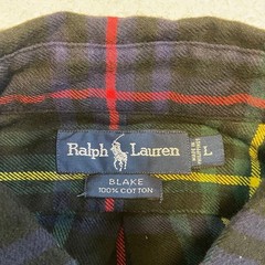 Ralph Lauren Polo Blake Flannel Shirt Long Sleeve Check M-L Used For 14Y+ Japan