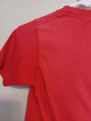 Vintage Panasquutos Pop Warner Red T-Shirt Size Small runs smaller Used As-Is