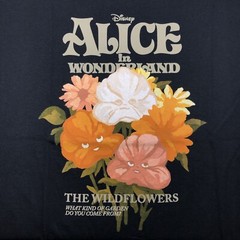 Alice in Wonderland Wildflowers T-Shirt 2XL 100% Cotton Retro