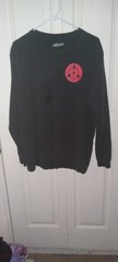 Naruto Shippuden Graphic Long Sleeve T-shirt Men’s Large Black Red Anime Manga