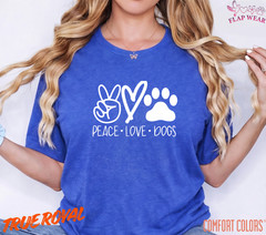 Unisex Peace Love Dogs Printed T SHIRT,T shirt women,T shirt men,T shirt vintage
