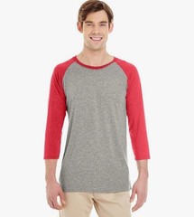 Jerzees Adult 4.5 oz. TRI-BLEND Baseball Raglan 601RR Tear Away Label T Shirt