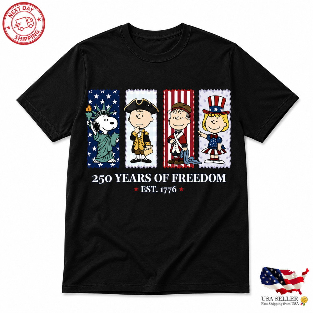 Snoopy America 250 Tee Peanuts Fan July 4th Patriotic Celebration Shirt
