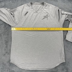 Legends Mens Enzo Long Sleeve T Shirt Size XXL Gray Curve Hem Sports Academy