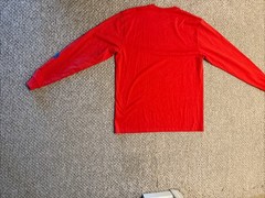 Carhartt Shirt Mens Large Tall Red Long Sleeve Logo Graphic Loose Fit K231