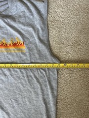 Vintage 90’s Skate Surf Flame Sleeveless Shirt Body Size XL/2XL Wings Beach Shop