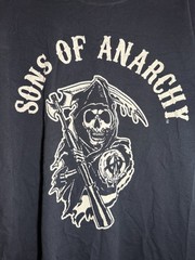 Sons Of Anarchy Mens Size 2XL T-Shirt Black Graphic Tee Road Gear Tv Show