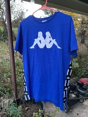 Vintage Blue Kappa T Shirt Mens Size XL 100% Cotton Short Sleeve