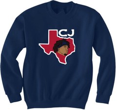 CJ Stroud Houston Texans Texas Outline CREW HOODED SWEATSHIRT