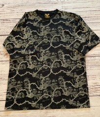 Vintage Avirex T-Shirt Size XL Barbed Wire Mount Rushmore All Over Print Y2k