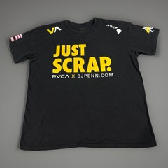 RVCA x BJ Penn RARE T Shirt Mens Size XL Team Hawaii Just Scrap MMA UFC Black