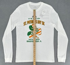 Adidas St. Patrick’s Day 5K Shirt Mens Small White VFW Post 454 Bloomington Tee