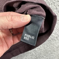 Public Rec Shirt Mens Medium Red Burgundy Performance Stretch Pima Cotton Crew