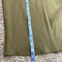 The North Face Waffle Knit Thermal Shirt Mens XL Olive Green Long Sleeve A5A8F