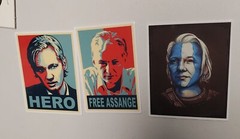 JULIAN ASSANGE STICKERS VARIETY PACK (3)