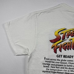 Street Fighter II Graphic T-Shirt White Retro Gaming 1991 Men’s M Double Sided