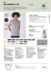 B&C Collection Organic E150 TU01B – Men’s Cotton Short Sleeve Crew Neck Tee