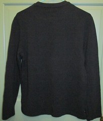 Routine Men’s Black Waffle Knit Thermal Crewneck Long Sleeve Shirt Size S