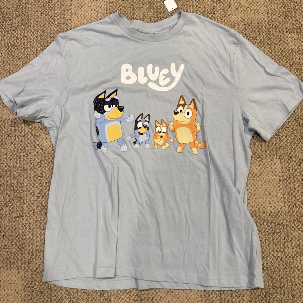 Old Navy BLUEY NWT Short Sleeve T Shirt Women Bingo Mum Dad Dog Adult XL