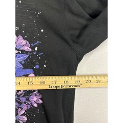 Naturecore Port & Company Mens Med Black Cardinal Bird Graphic Long Sleeve Tee