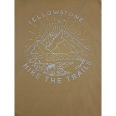 Goodfellow & Co Mens Yellowstone Hike The Trails Graphic T-Shirt Yellow Medium