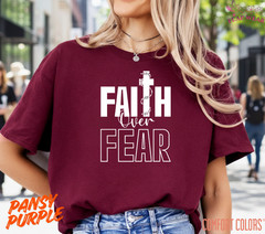Unisex Faith Over Fear Christian T-Shirt, Men T shirt,Women T shirt Gift Religio