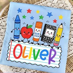 Custom Back To School Shirt Personalized Name Kids First Day of School Tee