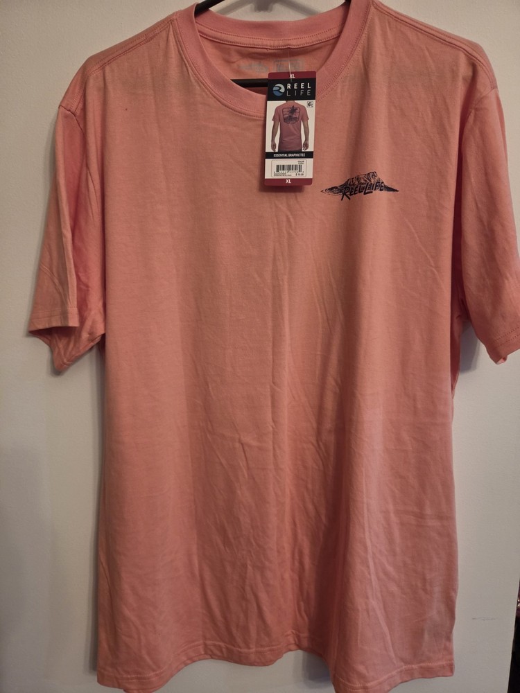 NWT Men’s Reel Life Summer Orange/tangerine T-shirt Size XL