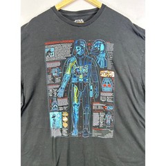 Star Wars Darth Vader Anatomy T Shirt Mens 3XL Black Graphic Tee