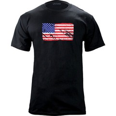 Distressed Red White and Blue American Flag T-shirt