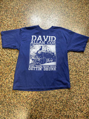 David Allan Coe Rock Ablum in Navy T-shirt S to 5XL 2F1050