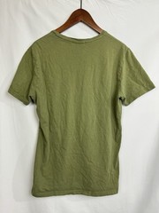Onitsuka Tiger T Shirt Leather Strap Front Pocket Tee Green US S / M Japan XL