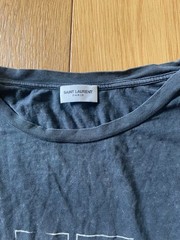 Saint Laurent Paris T-Shirt Navy Blue Oversized Cotton Size Small