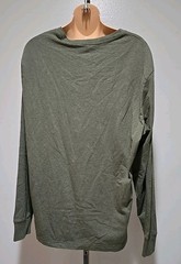 NWT Cremieux Men’s Long Sleeve Tee Green Size L Large Cotton Spandex Blend