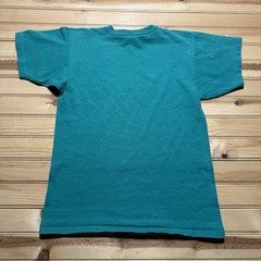 Vintage 90s Champion Script Logo Athletic Teal Blue Size Medium Single Stitch