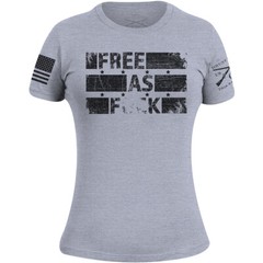 Grunt Style Women’s Free As Fck T-Shirt – Heather Gray