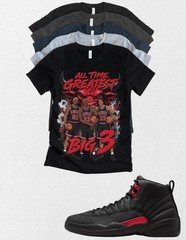 Custom Shirt to match Retro OG Jordan 12 Big 3 Bloodline Matching Tee Streetwear