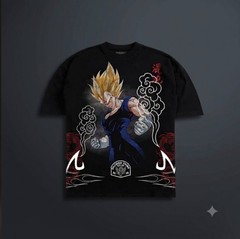 Dechire Dragon Ball Z MAJIN Vegeta 1 OUT OF 500 Black Short Sleeve Tee XL