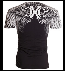 XTREME COUTURE by AFFLICTION Black White NINER Short Sleeve Slim Fit T-shirt NWT