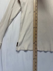VTG Split Skateboard Thermal Shirt Unisex Medium Cream Graphic Print Waffle Knit