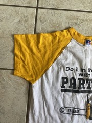 Vintage 1970’s 80’s Partner Chainsaws Workwear Sex Joke russel Ringer Tee Shirt