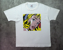 Vintage 1990s Roy Lichtenstein Girl With Hair Ribbon Shirt Size XL