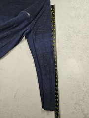 Calvin Klein Zipper Pocket Long Slv Shirt Dark Blue Black Marled Striped Sz L