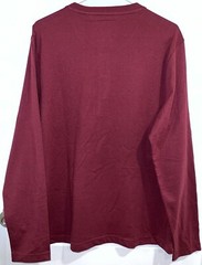 Tailor Vintage Men’s L/S Henley Shirt MEDIUM Button Up Top Maroon Burgundy NWT