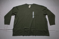 Duluth Trading Co. Men’s Longtail Relaxed Henley T-Shirt JK5 Rosemary Size 4XL
