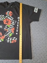 Neff Disney Mickey Mouse Shirt Mens Large Black White Check Floral Graphic Tee