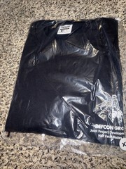 XL- DEFCON GROUP x HALF FACE BLADES HFB HEAVYWEIGHT TEE BLACK NEW SEALED