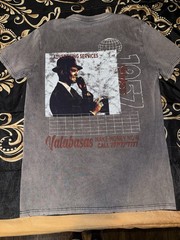 Valabasas Men’s S Gray Cotton Double-Sided Graphic Print Crew Neck Tee