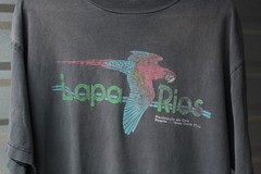 Vintage 90s Lapa Rios Costa Rica Parrot sun-faded blk t-shirt