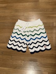 Casablanca Men’s Gradient Wave Crochet Shirt/Short Set – Size Large